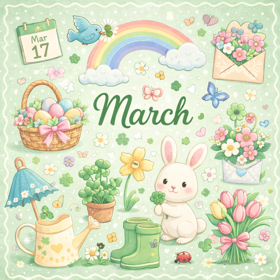 🤍 🎀 dream life manifestation: Cozy Spring Pastel Planner Background