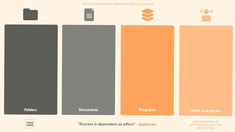 🌸 💌 dream life manifestation: Custom Desktop Organizer Wallpapers | Edit Online