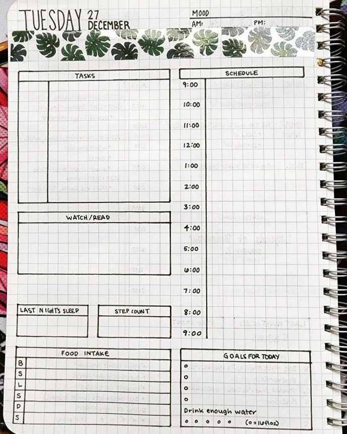 🖌️ 🌈 dream life manifestation: Daily Bullet Journal Layout for Digital Planners & Creative Design