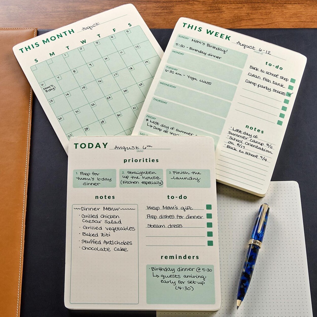 🤍 🌿 dream life manifestation: Daily-Weekly-Monthly Planner Pad Trio for Creative Organization