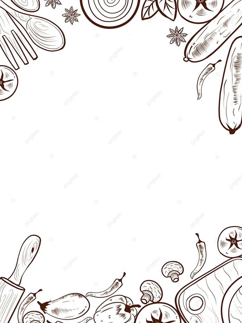 🎀 🌿 dream life manifestation: Fondo de Lineart Utensilios de Cocina Plano PNG