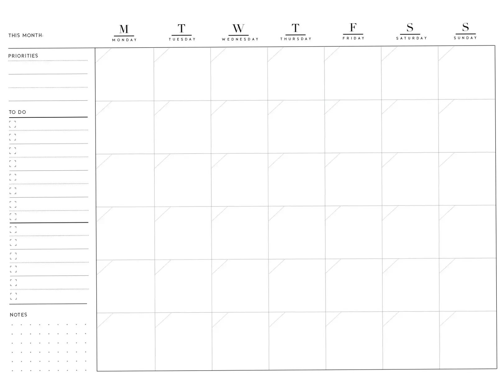 🎨 💎 dream life manifestation: Free Monthly Bullet Journal Printable Planner Ideas