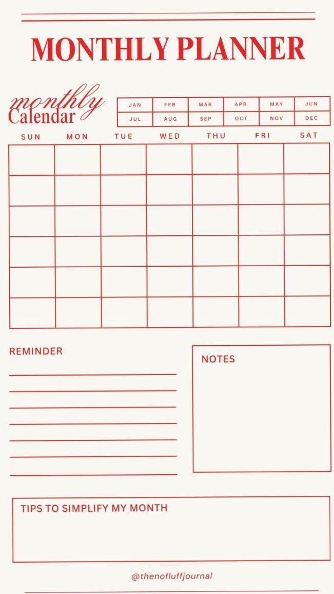 📌 📊 dream life manifestation: Free 2024 Monthly Planner Template | Daily & Monthly Design