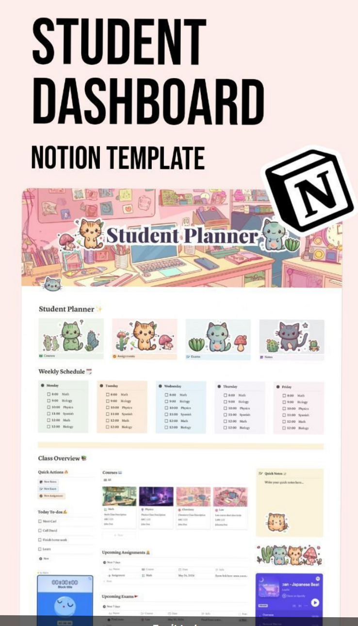 🎨 📍 dream life manifestation: Korean Study Planner: Get Organized & Ace Your Exams!