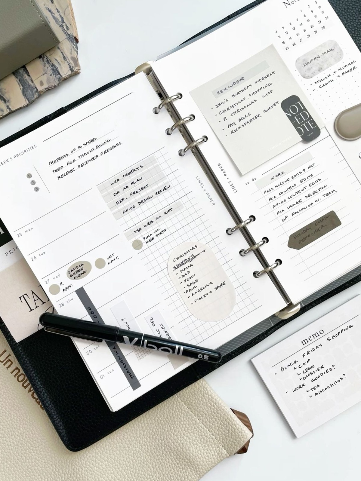 🎨 🖌️ dream life manifestation: Luxe Neutral Planner Aesthetic | Beige and Gray Weekly Layout
