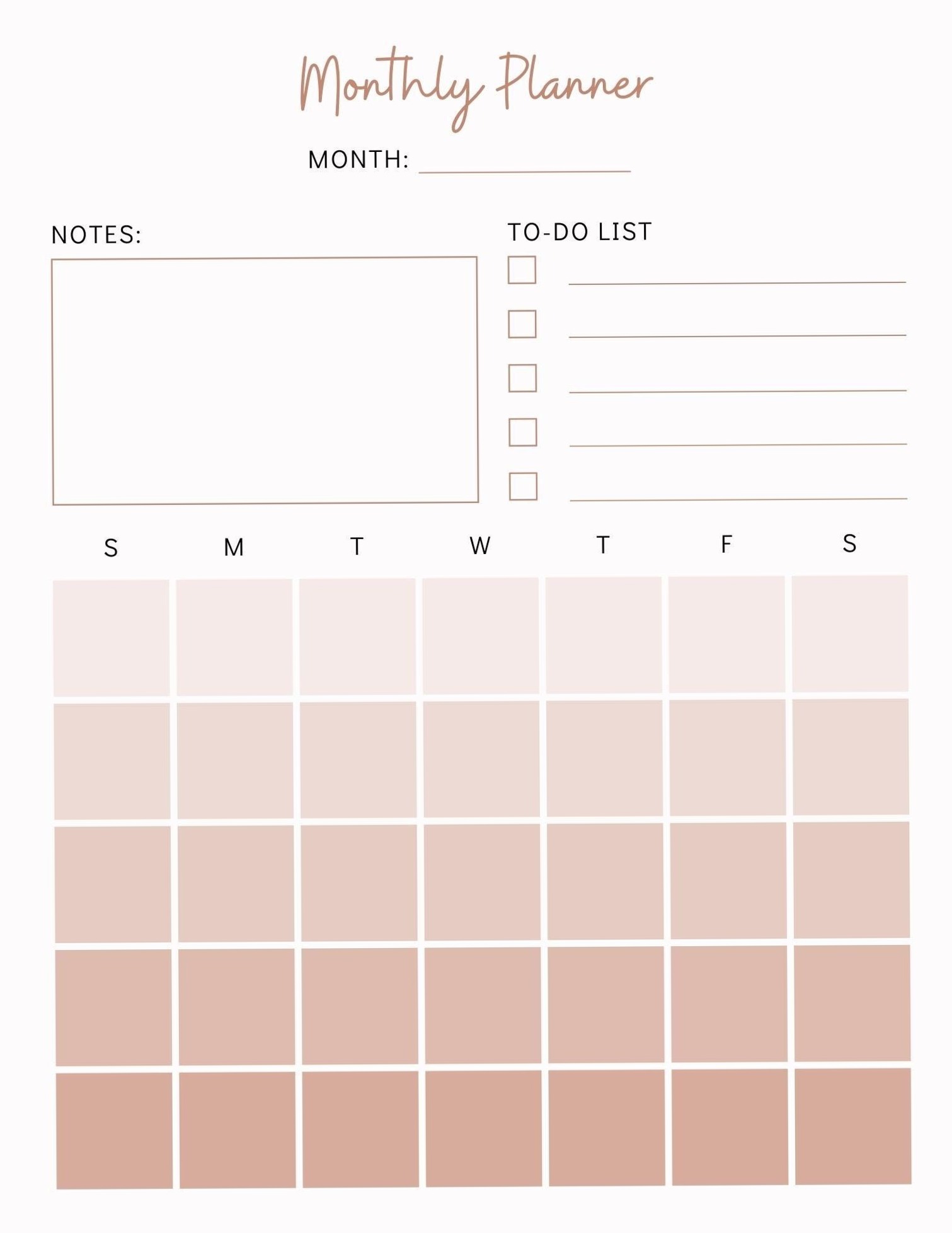 ☁️ 🤍 dream life manifestation: Monthly Planner — Digital Design & Creative Assets