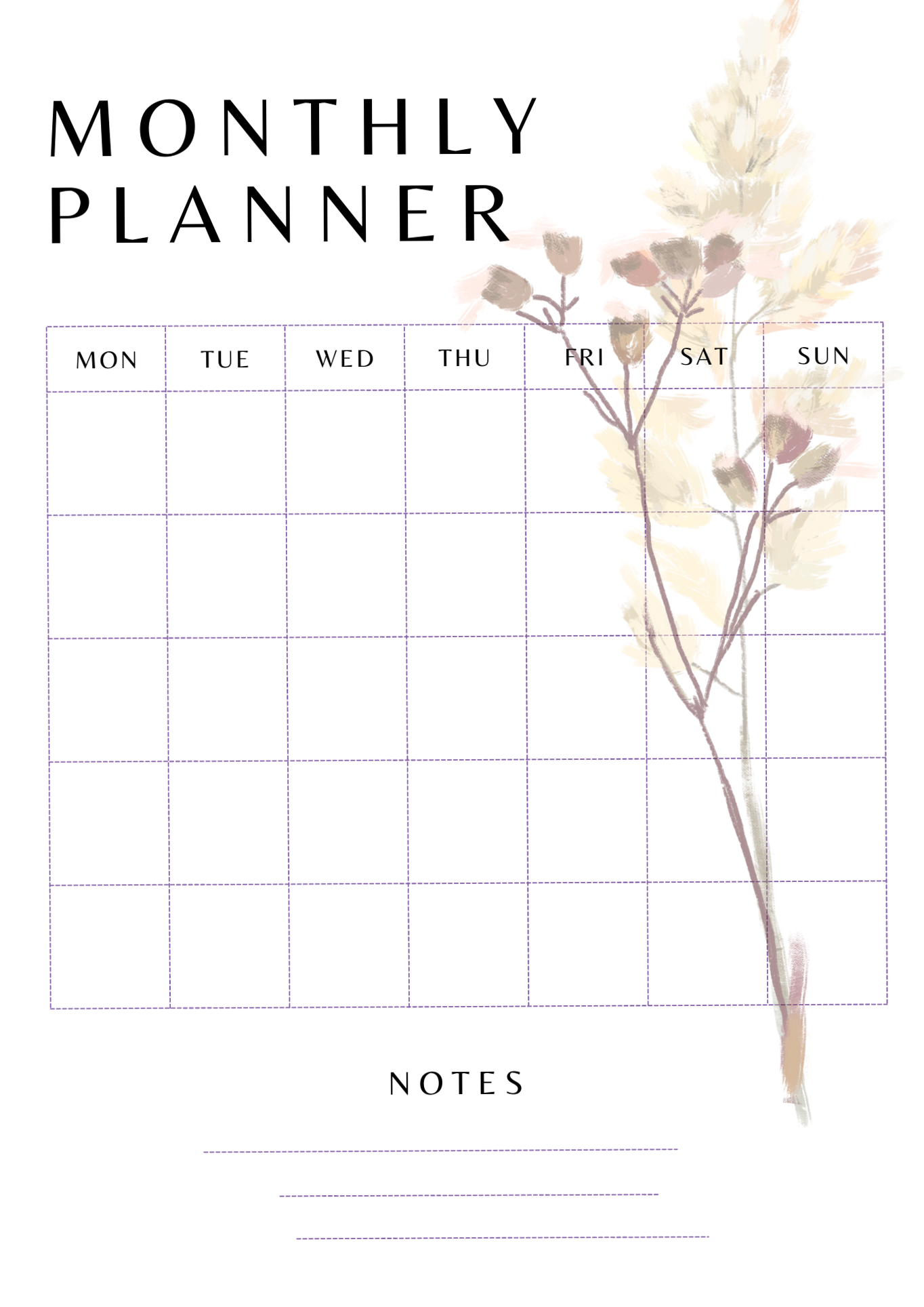 📍 🎨 dream life manifestation: Monthly Planner — Hoboni Chic Design | Etsy Planner Template