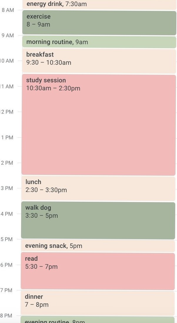 🎀 🎀 dream life manifestation: Productive Google Calendar Schedule for Digital Design & Planners
