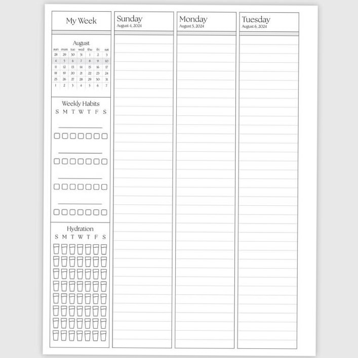 📍 🖌️ dream life manifestation: The Works Stripes — Vertical Weekly Planner by Colibri Paper Co.