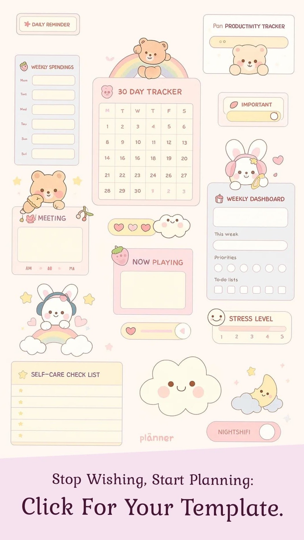 🕯️ 🤍 dream life manifestation: The Ultimate Holistic Planner Template Aesthetic for Self-Care and Productivity