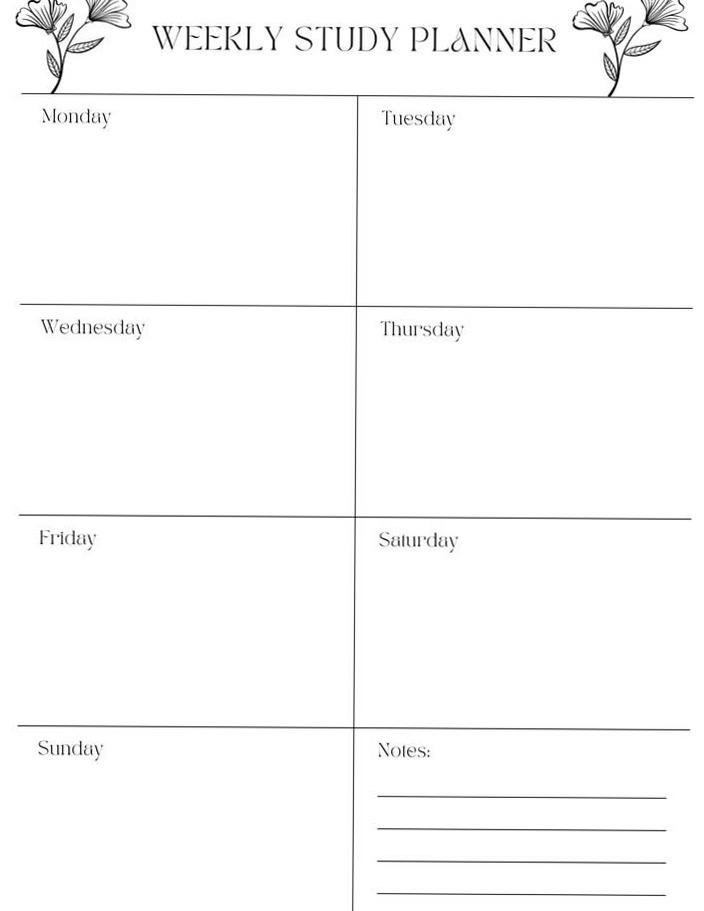 🎨 💎 dream life manifestation: Weekly Study Planner | Digital Design & Creative Assets