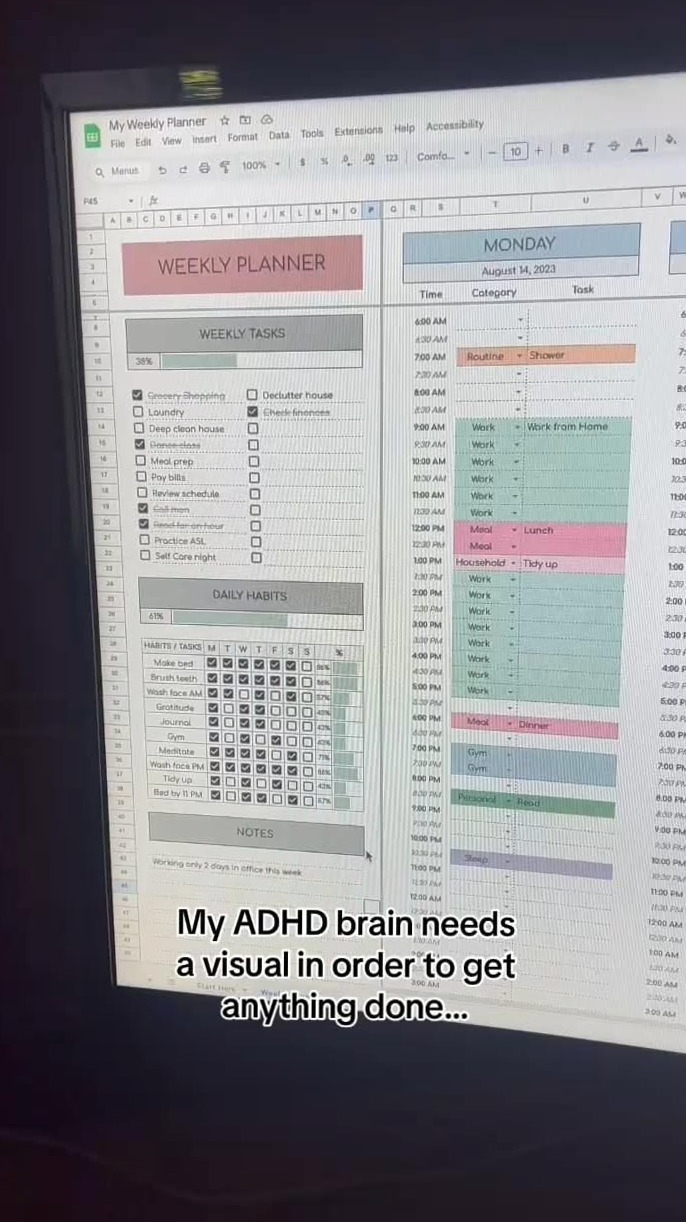 📍 🖌️ dream life manifestation: Weekly Planner | Google Sheets Template for Financial Independence