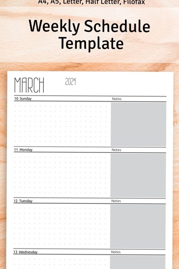 🥂 👰 dream life manifestation: Weekly Schedule Template & Printable Planner Ideas