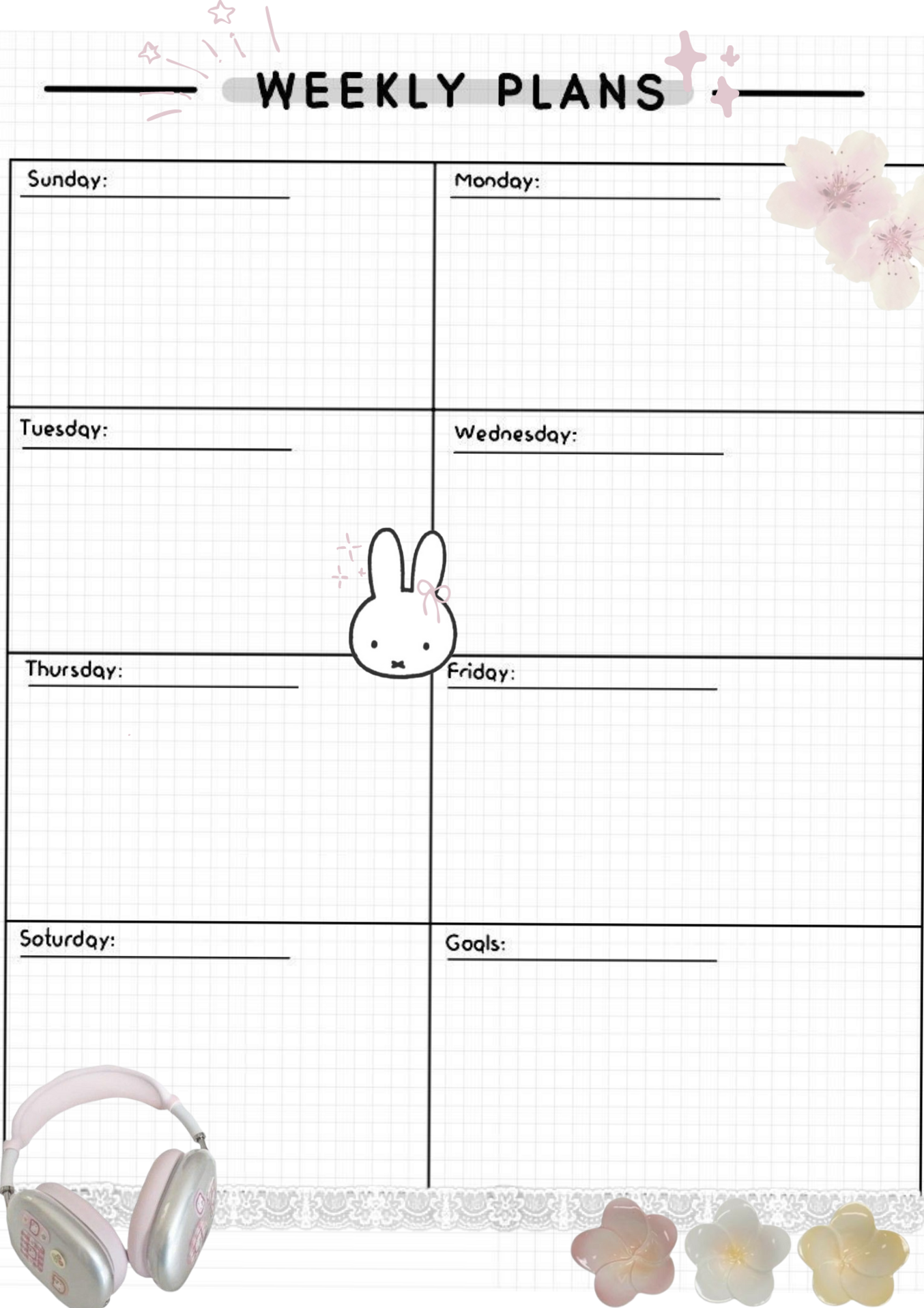 🖇️ 📝 dream life manifestation: Weekly Planner Layouts for Digital Design & Creativity