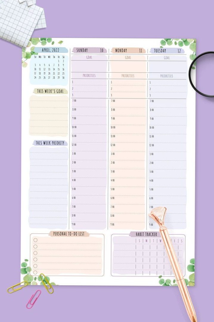 🥂 🥂 dream life manifestation: Weekly Planner Design Inspiration & Layout Ideas
