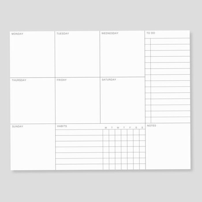 🌿 ☁️ dream life manifestation: Weekly Planner Notepad | Minimalist Landscape Layout & To-Do Organizer