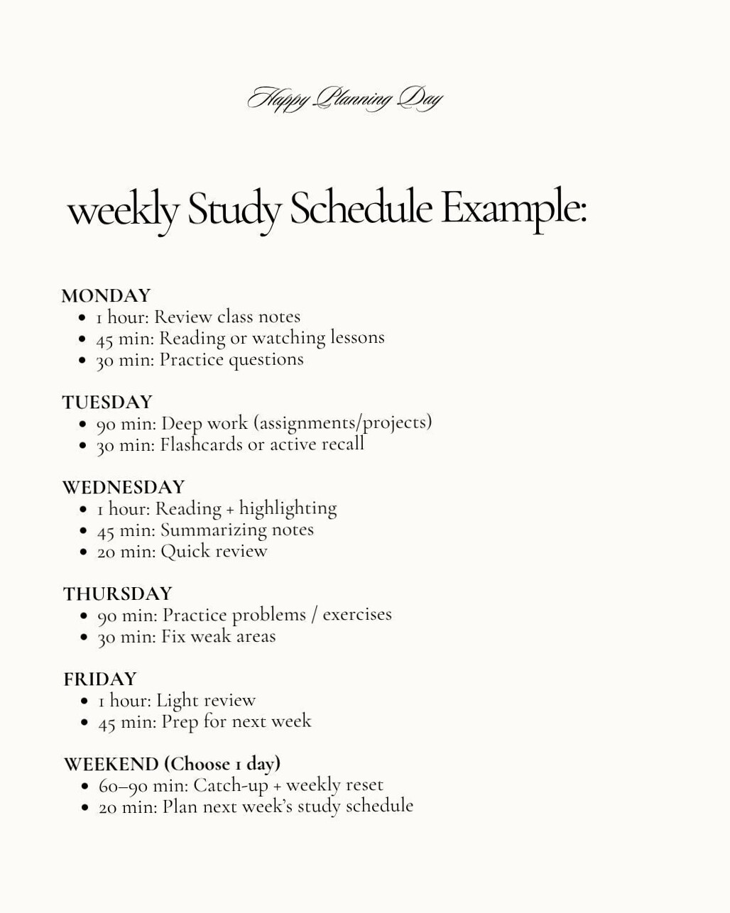 ☁️ 🕯️ dream life manifestation: Weekly Study Schedule for Digital Design & Creative Planning