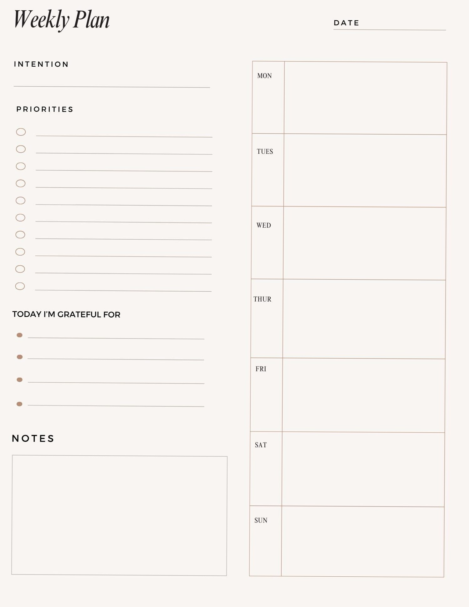 Druckbarer Wochenplaner & iPad Wallpapers Bundle — 🌿 🎀 stay inspired all year long