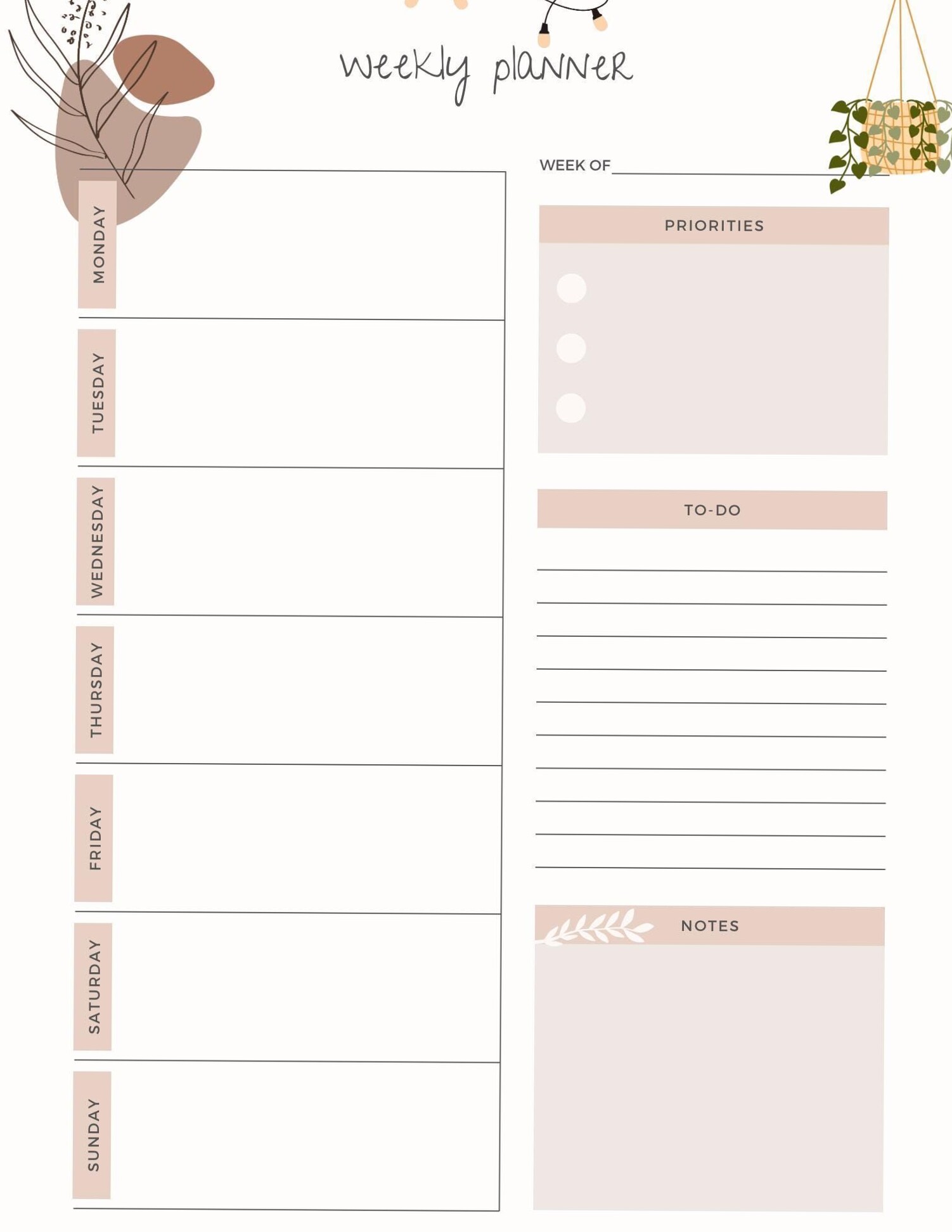 Effective Weekly Planner for Goals & Time Management — 🖇️ 📁 dream life manifestation