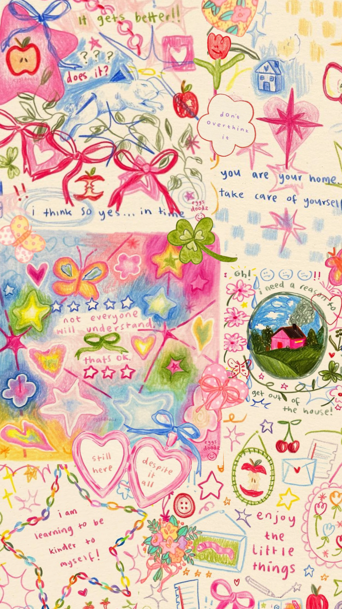 🌈 💎 Eggdoodz Collage: Vibrant Digital Planner Art | secret to staying productive