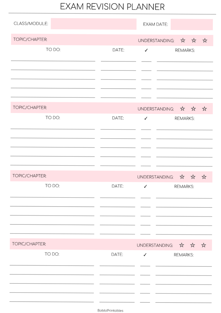 ☁️ ✨ Exam Revision Planner 1045 421 Digital Design Asset | dream life manifestation