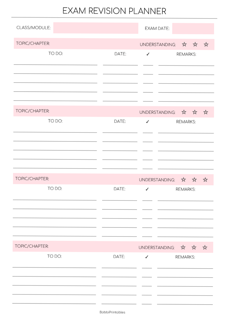 ✨ 🎀 Exam Revision Planner 2440 — Digital Design Planner & Creative Study Assets | stay inspired all year long