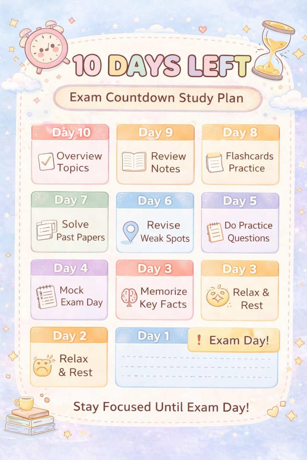 📌 📊 Exams Countdown Plan — Stay Organized & Inspired | romanticize your routine