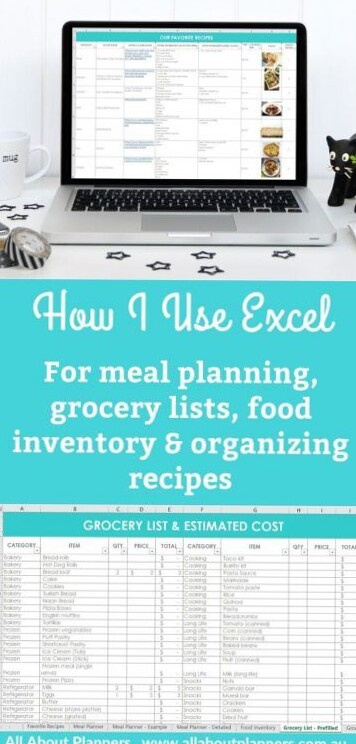 💎 🎨 Excel Hacks for Recipes, Meal Plans & Groceries | secret to staying productive