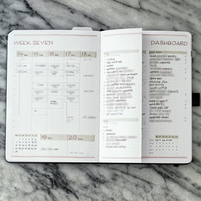 February 2022 Weekly Bullet Journal Spreads Inspiration + Analysis — 📌 🖇️ secret to staying productive