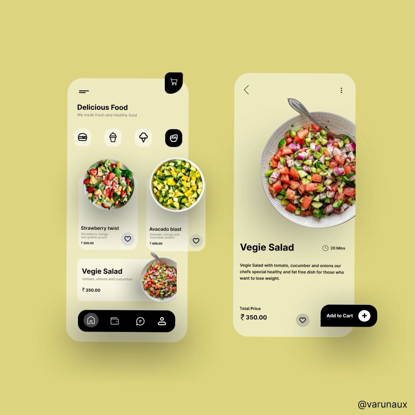 🥂 💍 Food App UI Design Inspiration for Digital Creators | stay inspired all year long