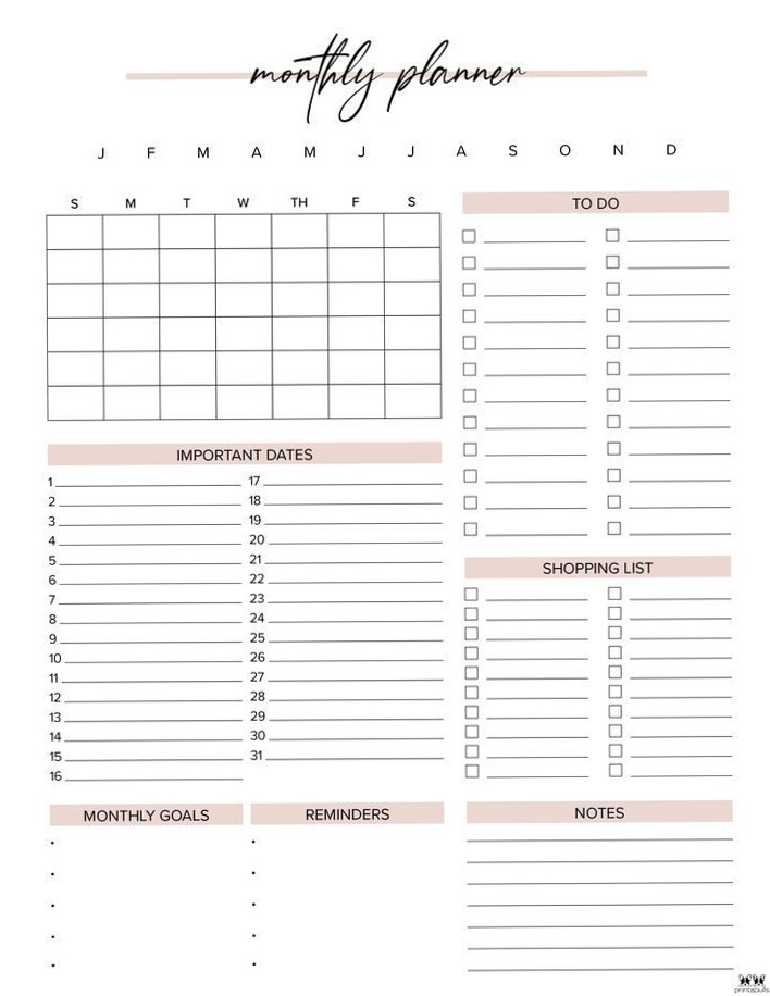 Free 2023 Monthly Planner Pages | Printabulls — 🖌️ 🪄 stay inspired all year long