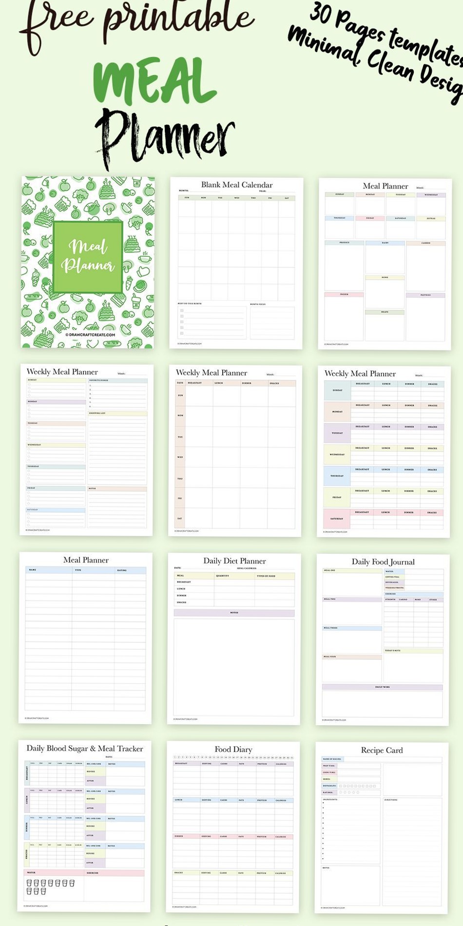 Free 30-Page Printable Meal Planner Templates for Easy Organization — 🖌️ 🖌️ secret to staying productive