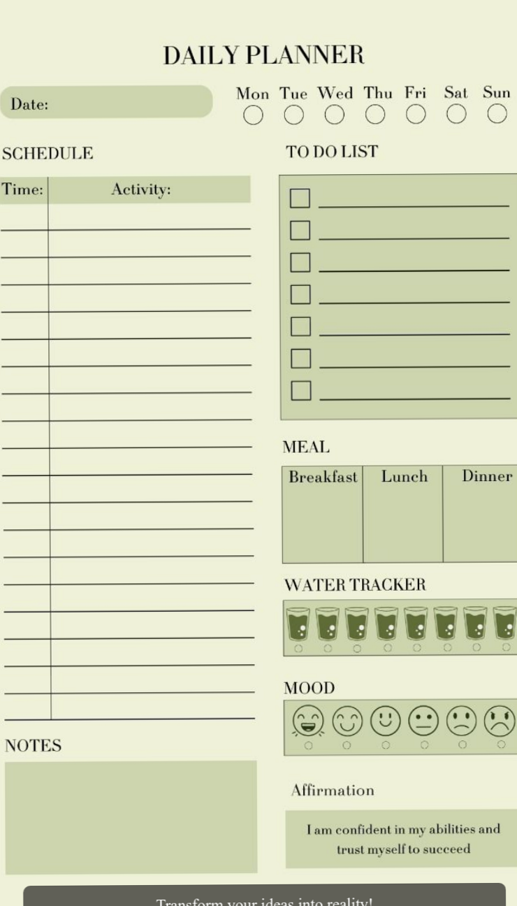 🌈 💎 Free Daily Planner Printable | Organize Your Routine – Download Now | secret to staying productive