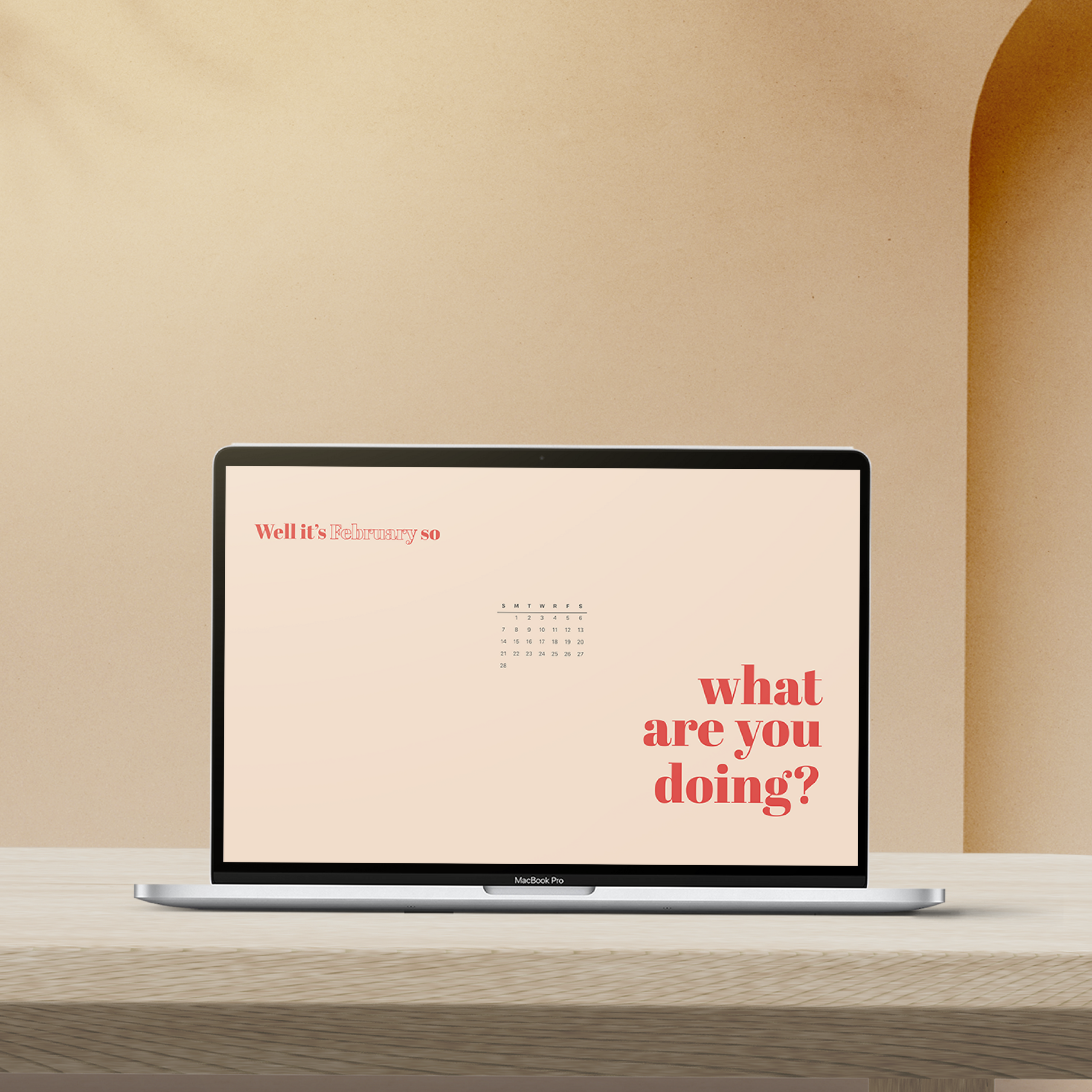 Free February Desktop Background for Digital Design & Planners — 📁 🖇️ dream life manifestation