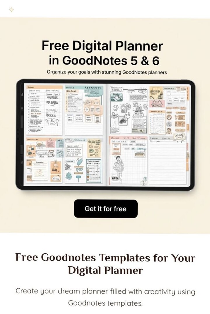 🪄 📍 Free Goodnotes Templates for Your Digital Planner | stay inspired all year long