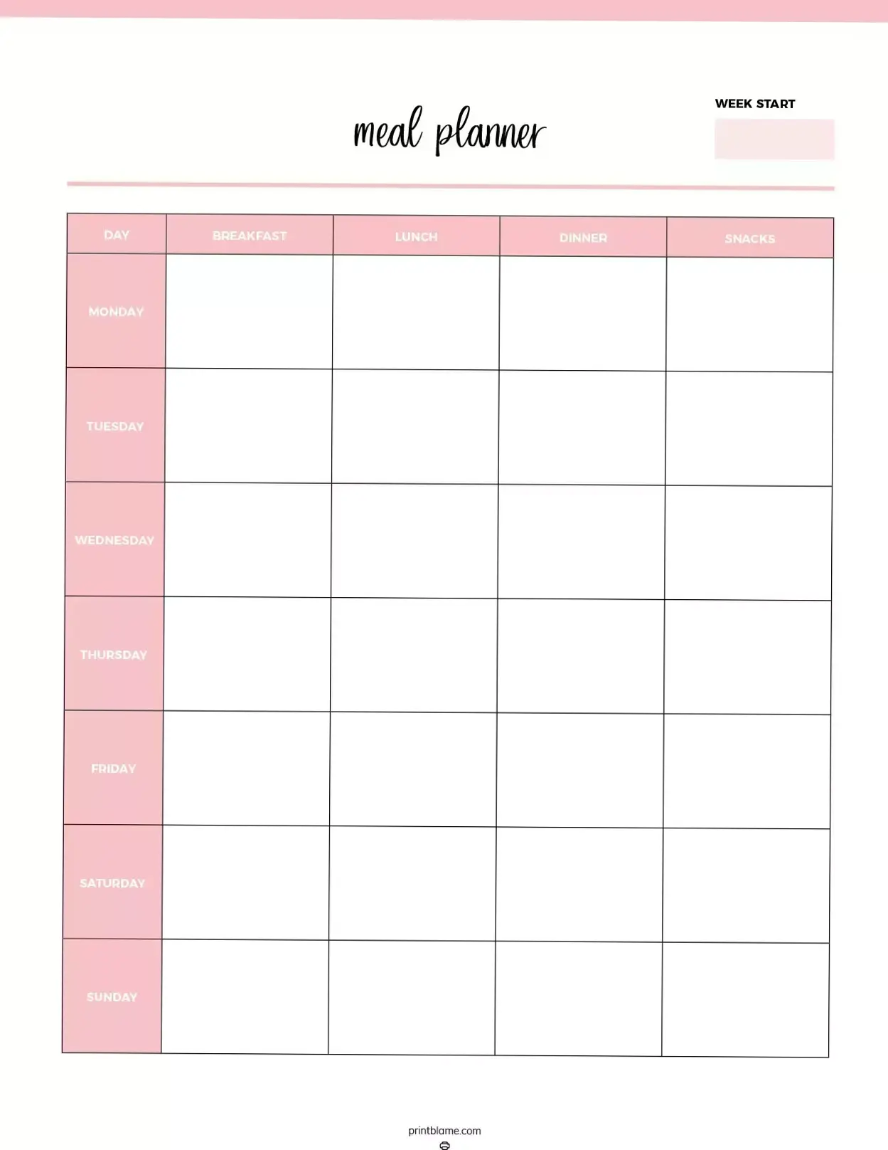 Free Meal Planner PDF for Creative Minds — 🤍 ☁️ romanticize your routine