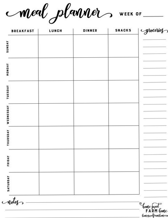 🤍 ✨ Free Meal Planner Printable | Digital Design | Creative Planners | Organize Your Meals with Style | stay inspired all year long