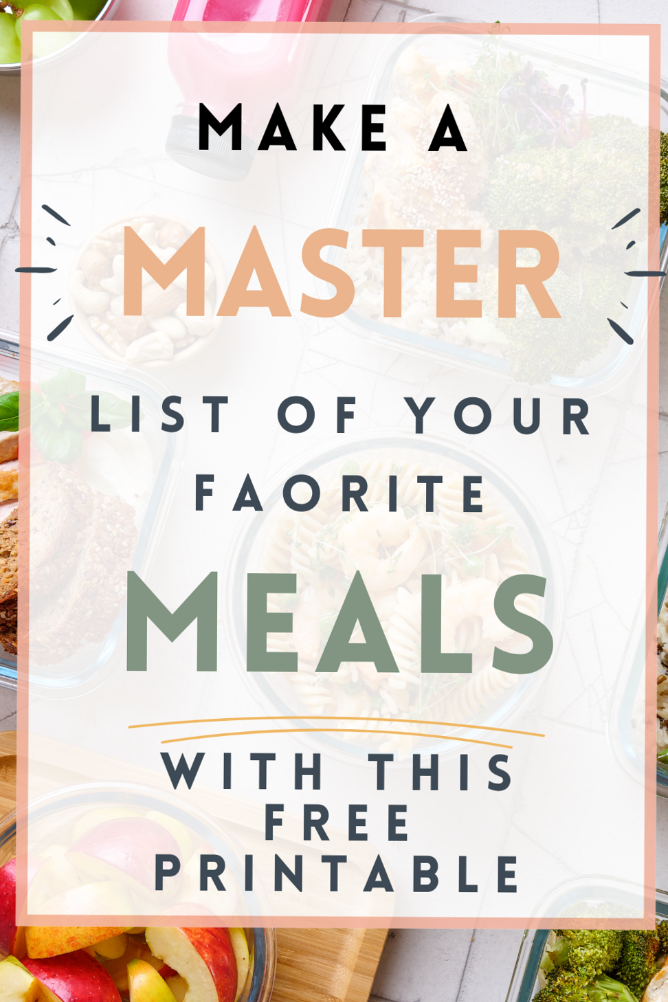 Free Meal Planning Printables for Organized Moms — 📝 📌 dream life manifestation