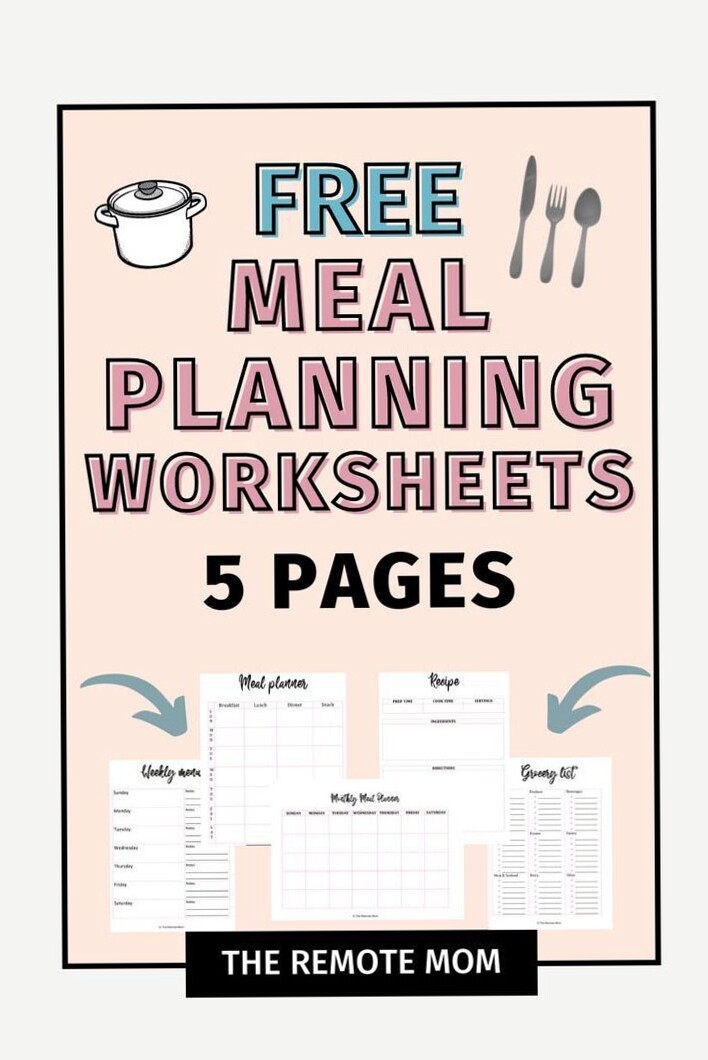 Free Meal Planning Printables — Weekly Menu & Grocery List Templates — 🍰 👰 stay inspired all year long