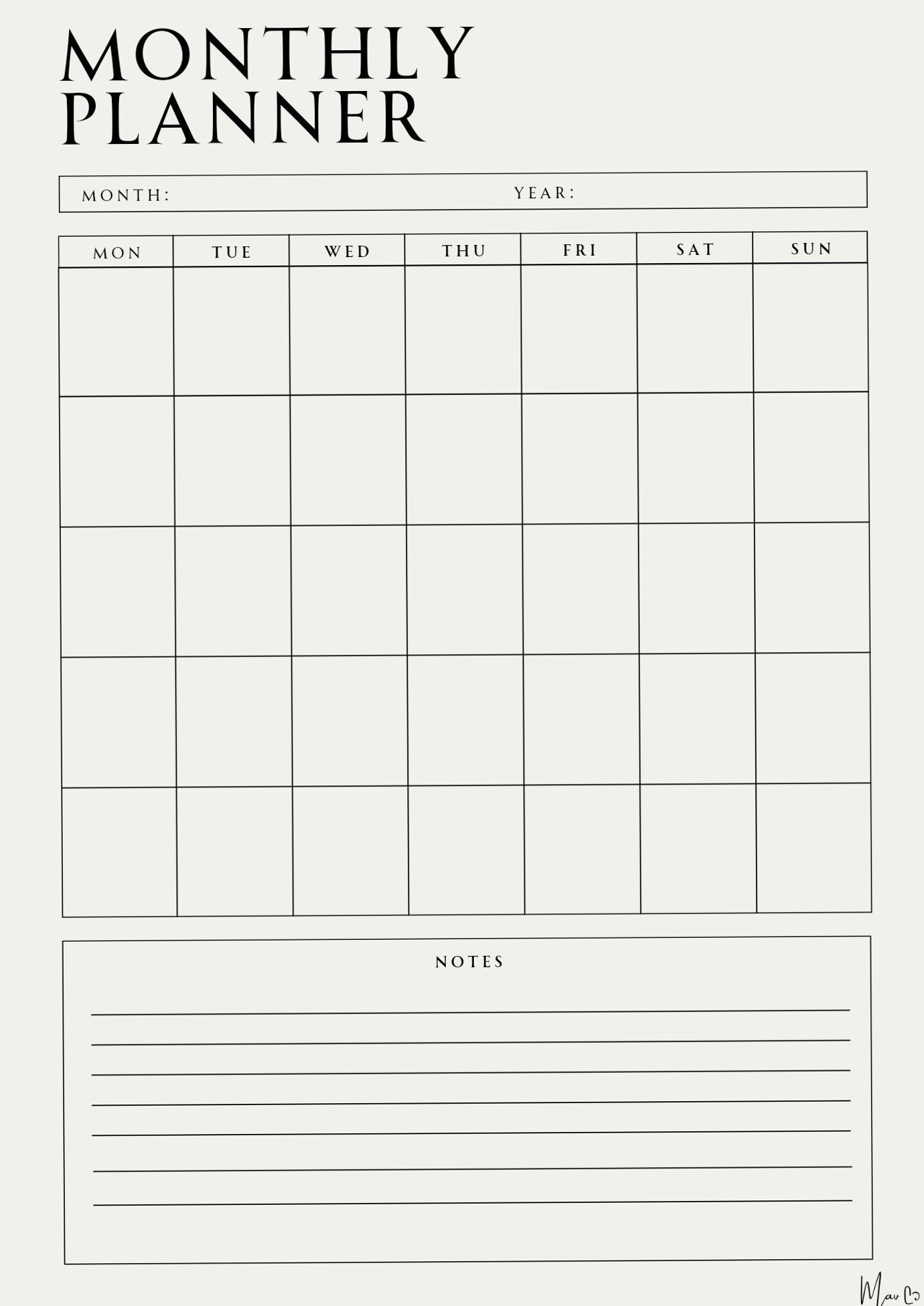 🖇️ 📌 Free Monthly Planner Template Download | secret to staying productive
