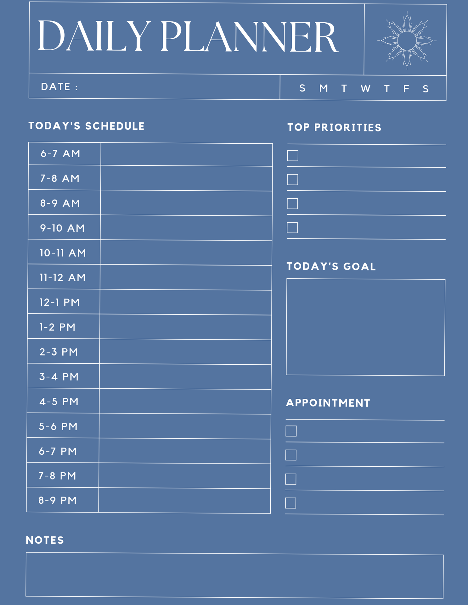 Free Printable Daily Planner for Busy People — ☁️ ☁️ dream life manifestation