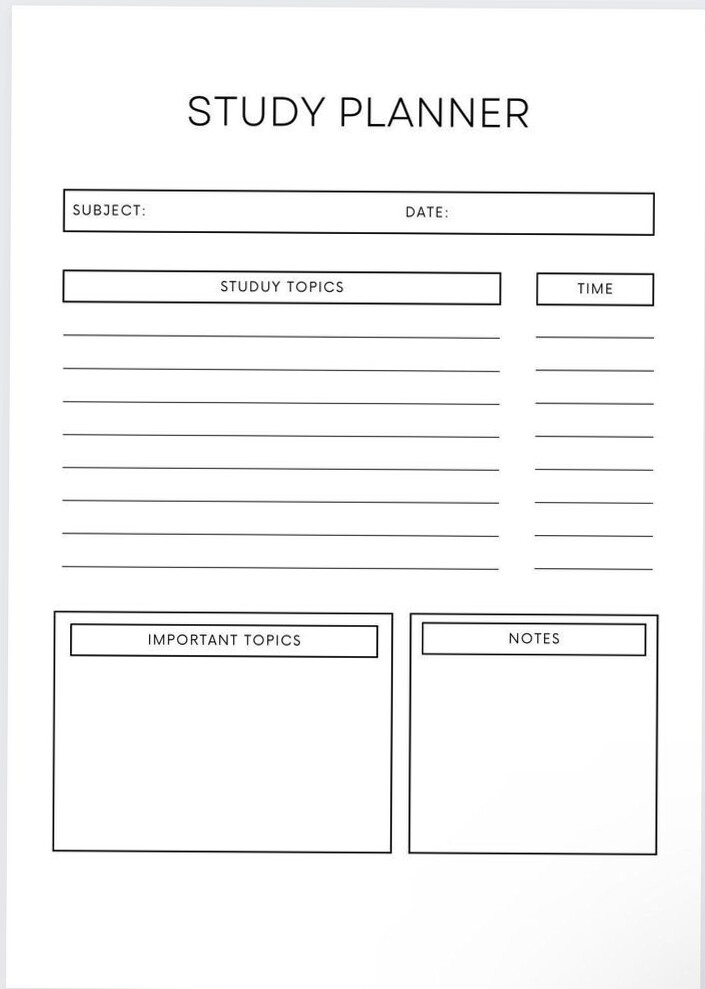 Free & Printable Digital Student Planner Template 📑 — 🍰 👰 stay inspired all year long