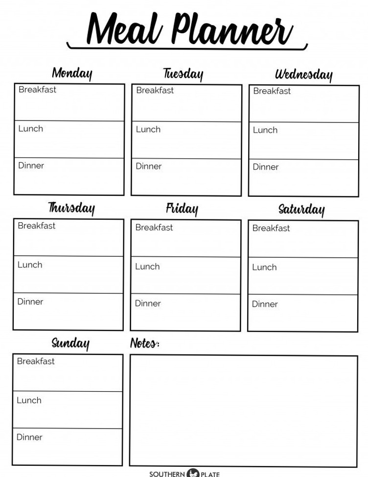 💍 💌 Free Printable Menu Planner Sheet for Digital Design & Creative Planners | stay inspired all year long