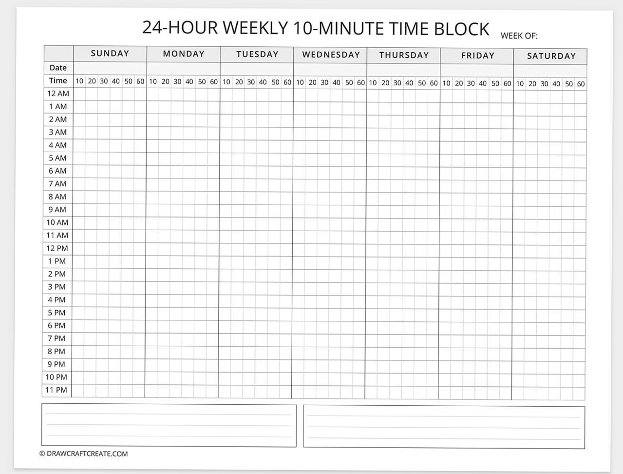 🥂 💌 Free Printable Time Blocking Templates (8 Designs) | secret to staying productive