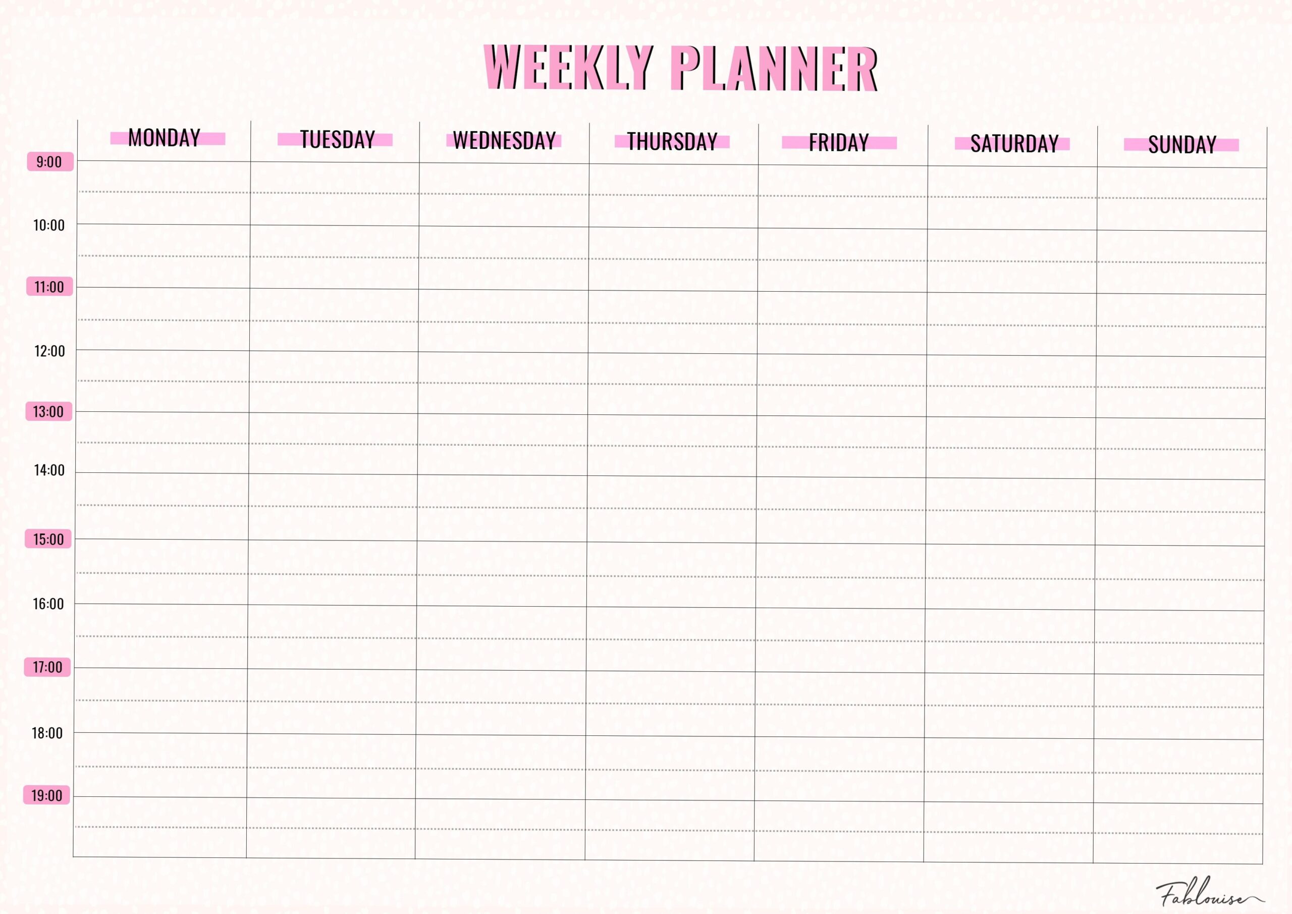 🥂 🥂 Free Printable Weekplanners for Your Digital Projects | stay inspired all year long