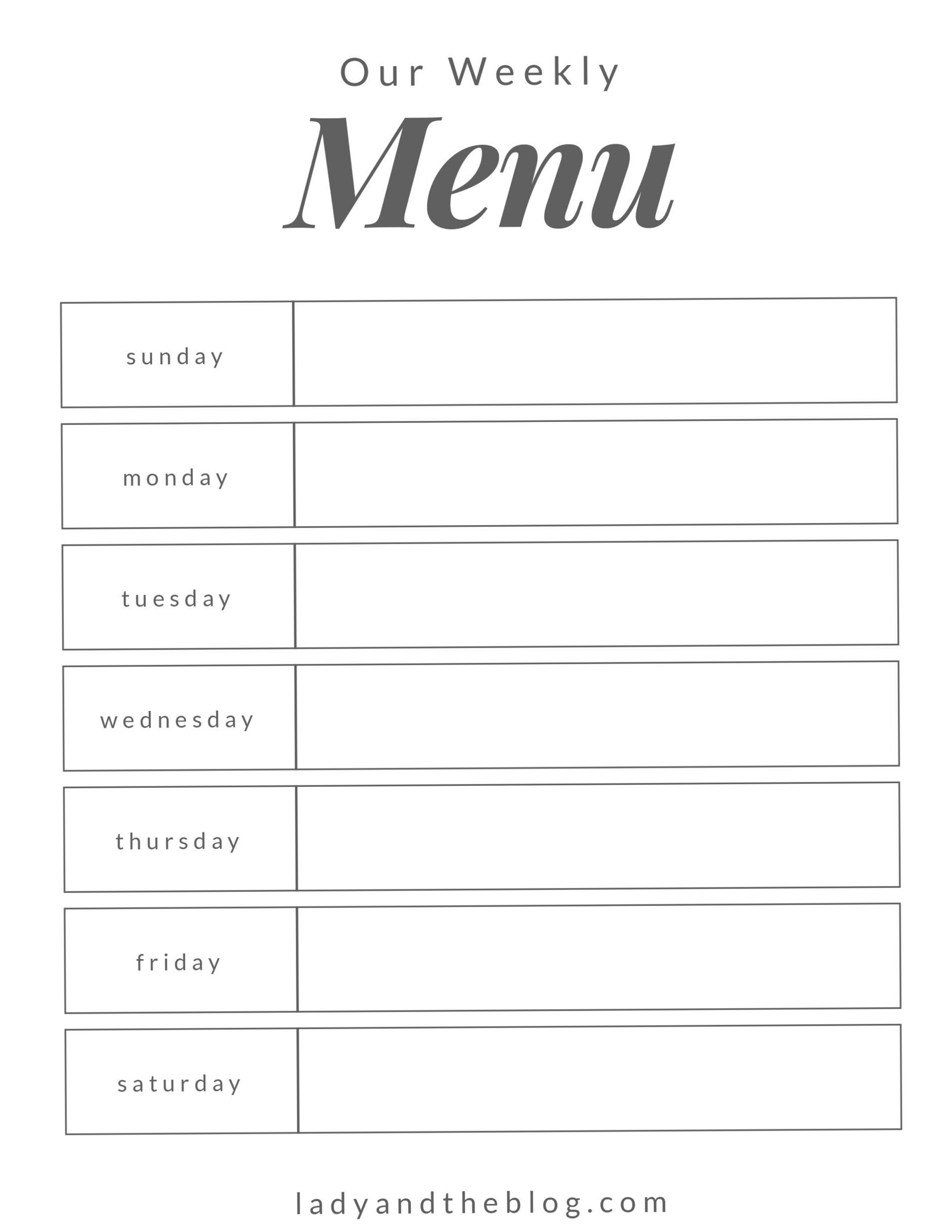 🌈 🪄 Free Weekly Family Meal Planner Printable | dream life manifestation