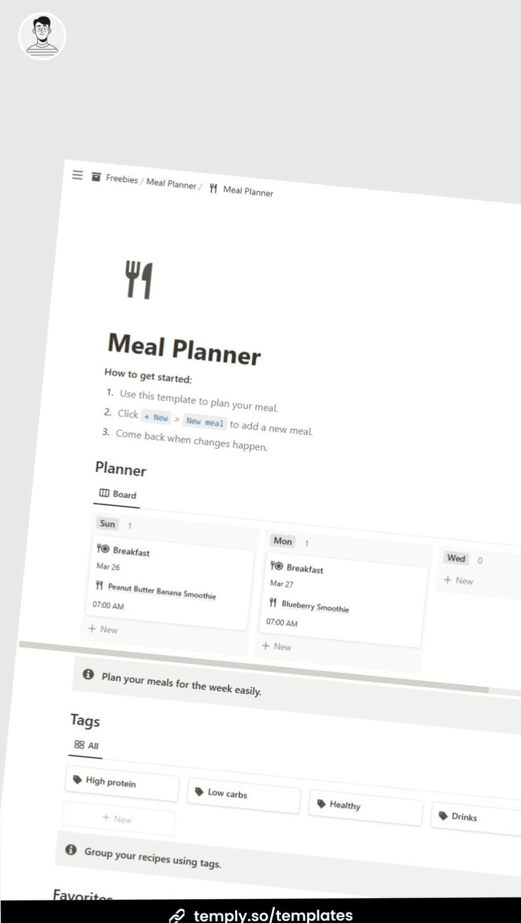 💎 💎 game-changing digital system: Free Notion Meal Planner for Creative Minds