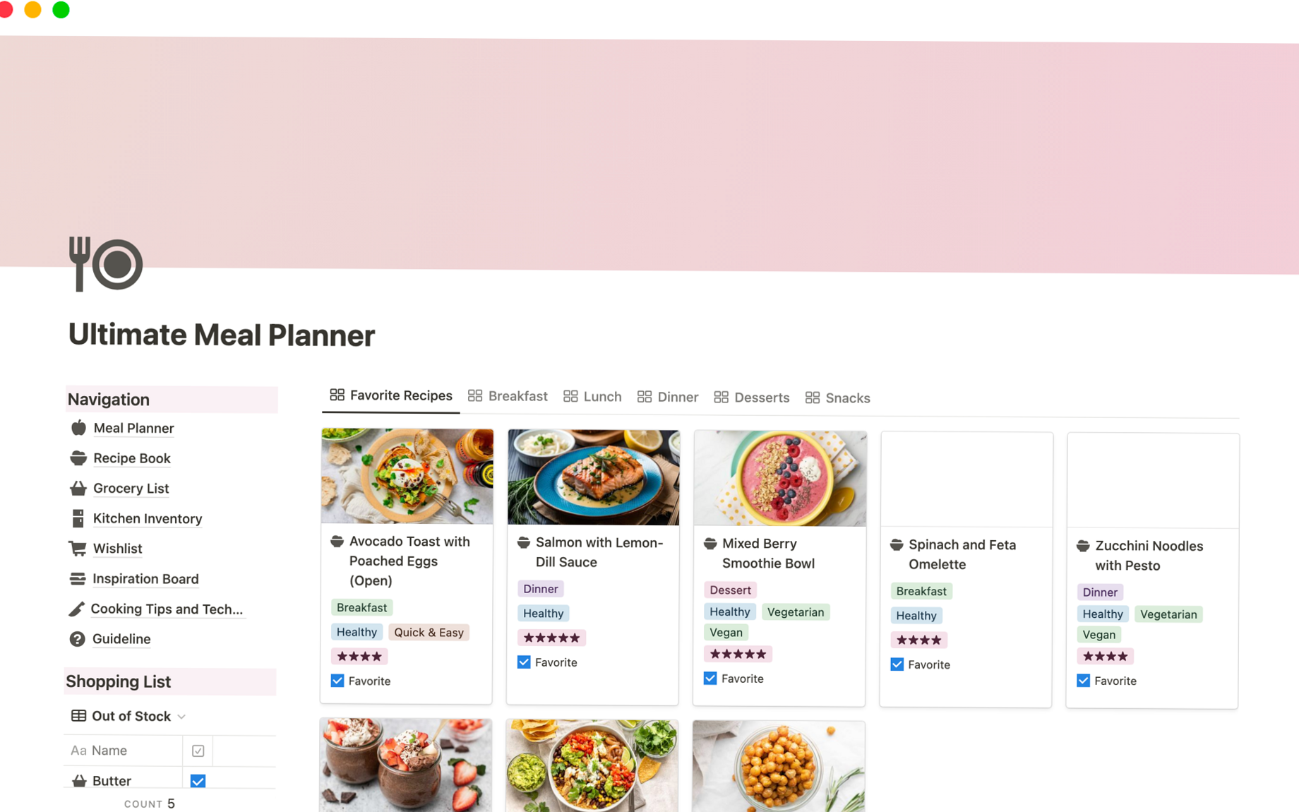 👰 🍰 game-changing digital system: The Ultimate Meal Planner for Notion