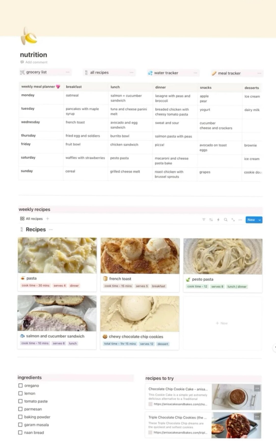 🪄 🖌️ game-changing digital system: Chic Girl Meal Planner 2025 | Notion Design