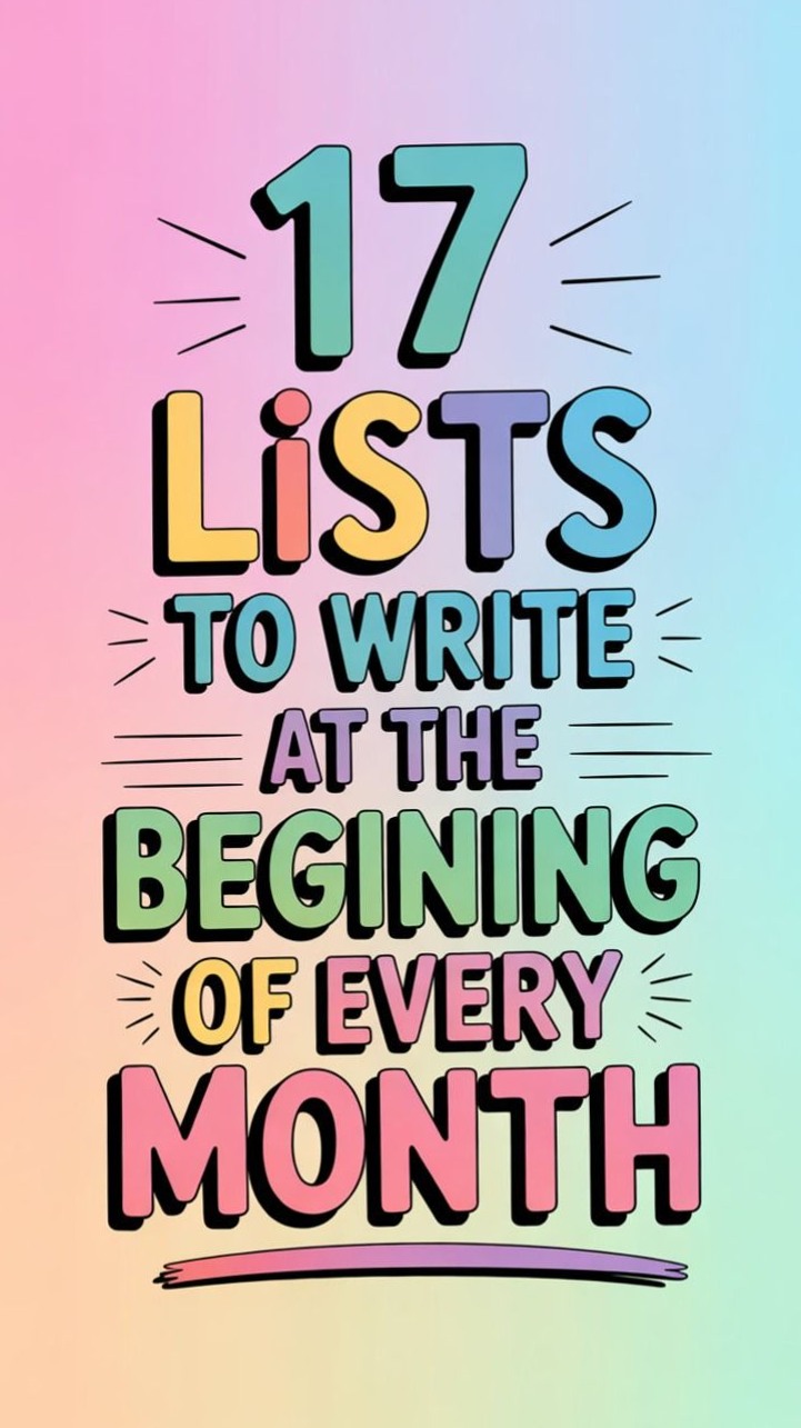 📌 📁 Get Organized with These 17 Monthly Lists | stay inspired all year long